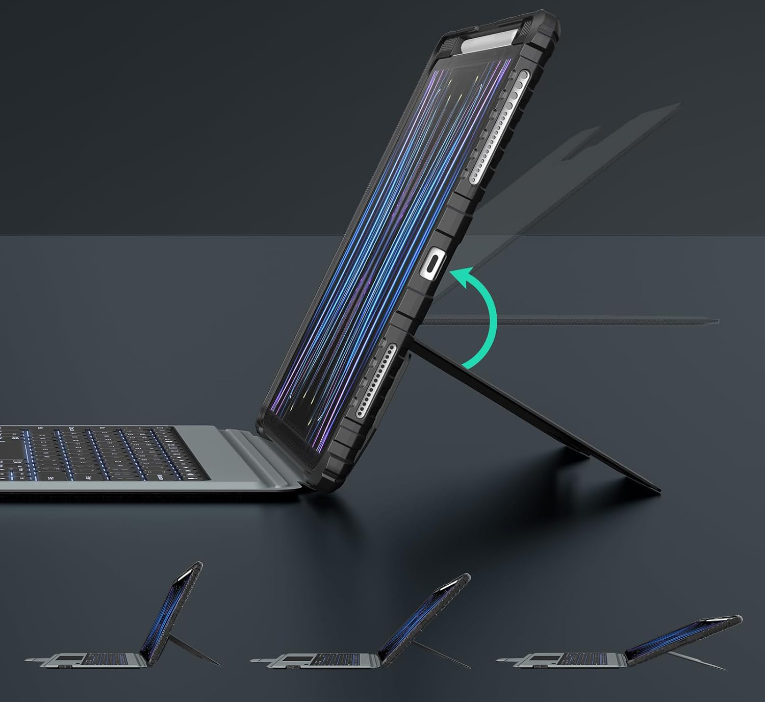 Etui z klawiaturą Nillkin do iPad Pro 12.9, 7 kolorów, 500 mAh - obrazek 9