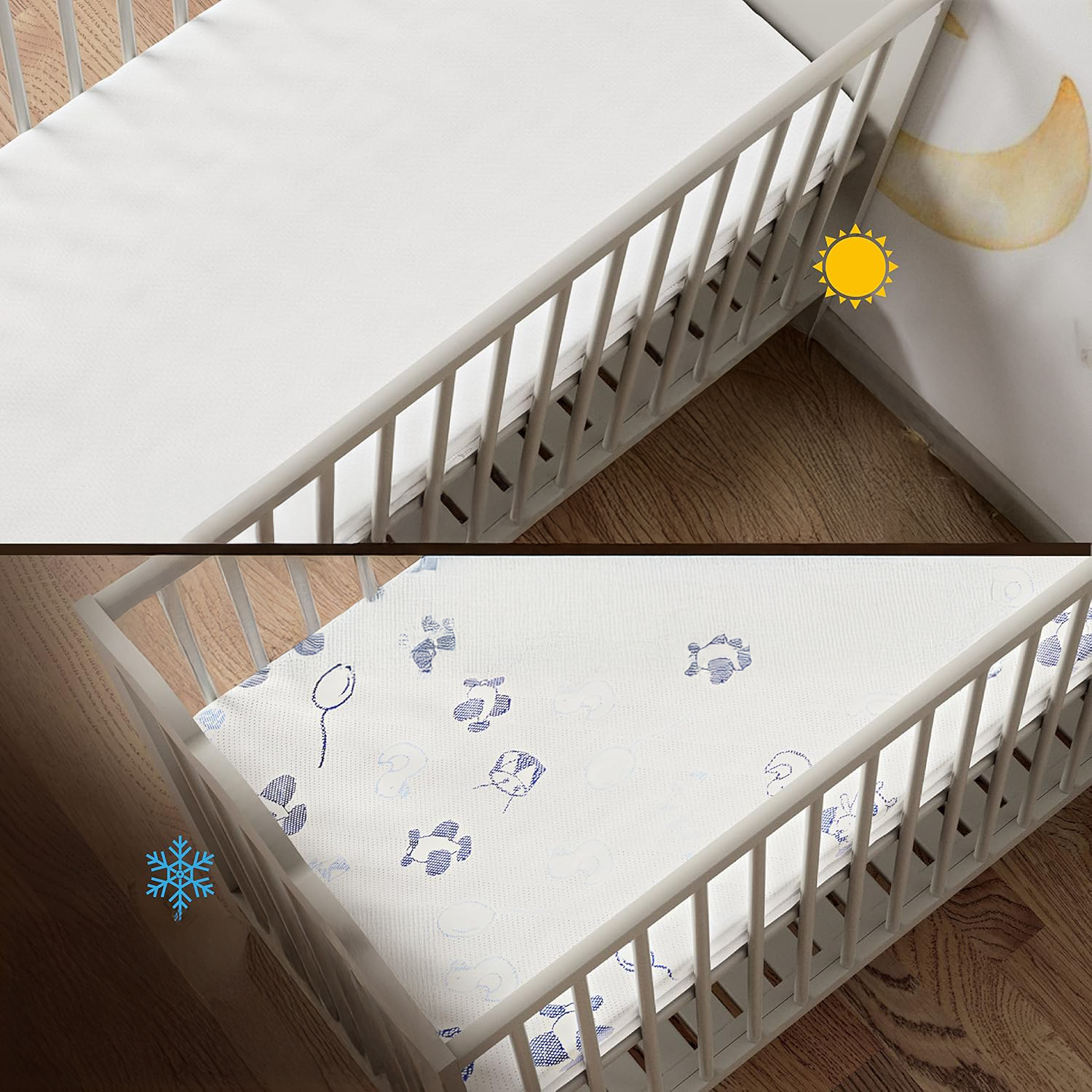 Materac dziecięcy Sweety Fox 60x120 cm dwustronny lato-zima, 11 cm grubości LDS-20240913-EU - obrazek 6