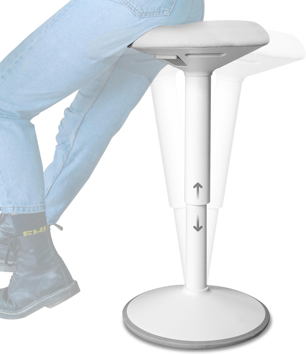 UŻYWANE stołek ergonomiczny biurowy Backerz regulacja 55-80 cm obrotowy