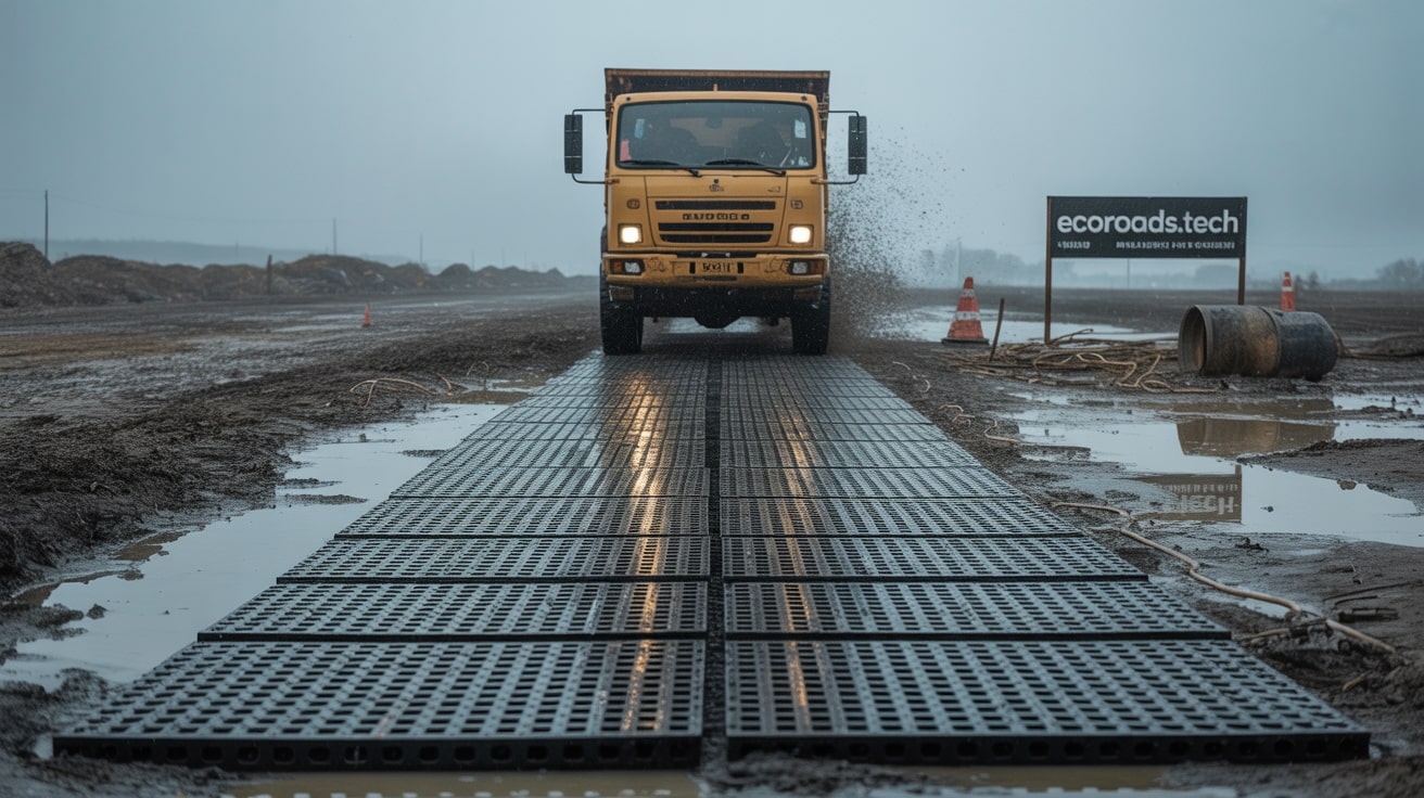 Płyta drogowa 2 m × 1 m × 15 mm z tworzywa LDPE z recyklingu - obrazek 2