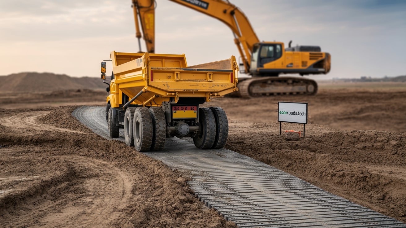 Płyta drogowa 2 m × 1 m × 15 mm z tworzywa LDPE z recyklingu - obrazek 3